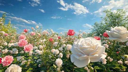 唯美花园 莫奈花园 鲜花草地