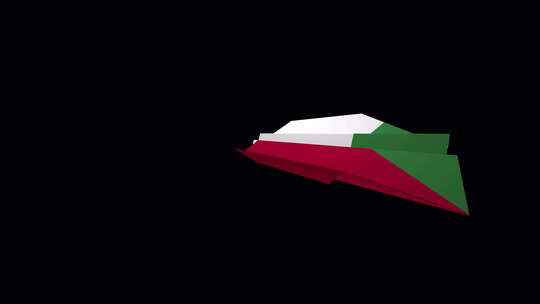 纸飞机约旦国旗V2视频素材模板下载