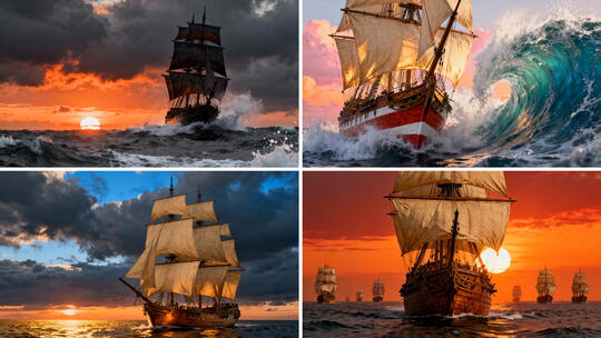 扬帆起航大气震撼乘风破浪企业年会开场视频高清在线视频素材下载