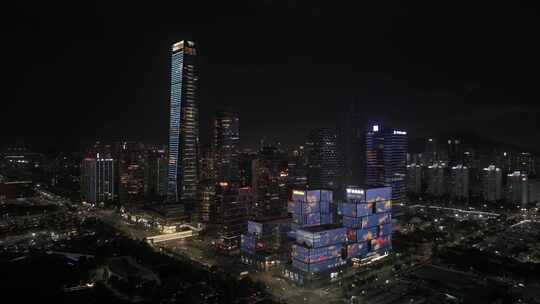 深圳城市夜景航拍