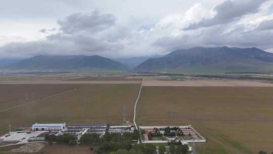 秋收季节农业基地航拍