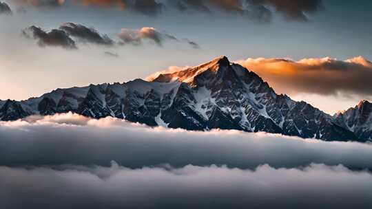 日出云海壮丽山河