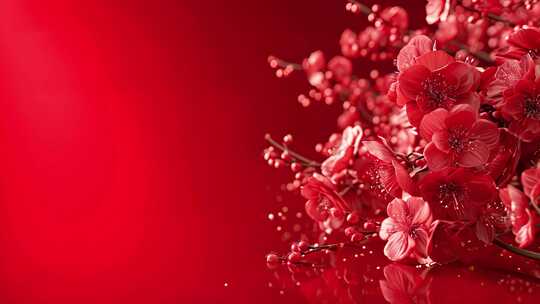 红色梅花场景