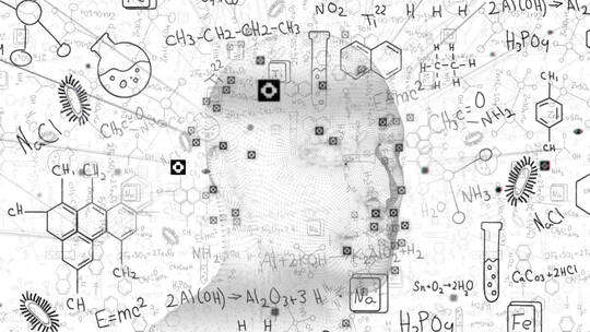 化学分子方程式医学研究视频素材模板下载