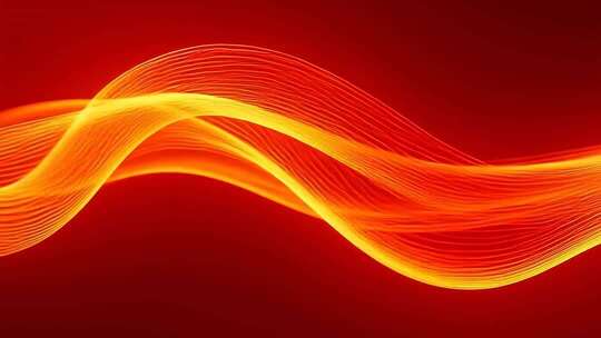 红色背景动感光线波浪素材