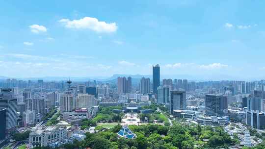 福州五一广场合集航拍福建大剧院于山堂风景