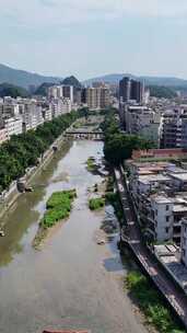 广东云浮城市风光竖屏航拍