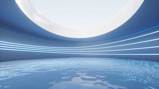 科幻风格3D虚拟空间场景