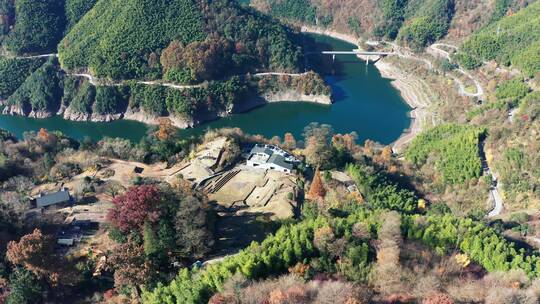 宁波四明山茅镬古树公园大景航拍