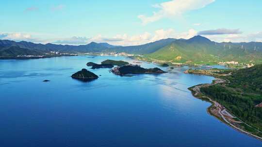 惠州大亚湾美丽海岛风景航拍全景