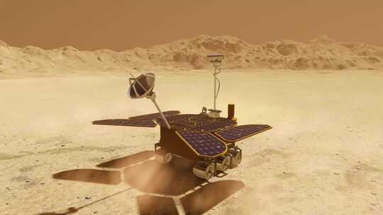 祝融号火星车 火星探测 中国火星车视频素材模板下载