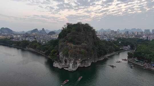 广西桂林象山景区航拍