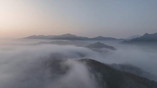 航拍山川山峦云海朝阳日出