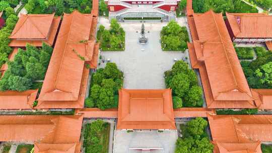 安徽省合肥市蜀山区合肥开福禅寺风景景区寺视频素材模板下载