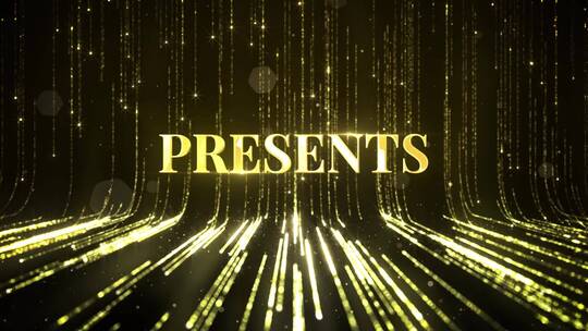 金色粒子晚会颁奖典礼标题开场片头AE模板