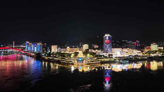 四川宜宾合江门广场夜景