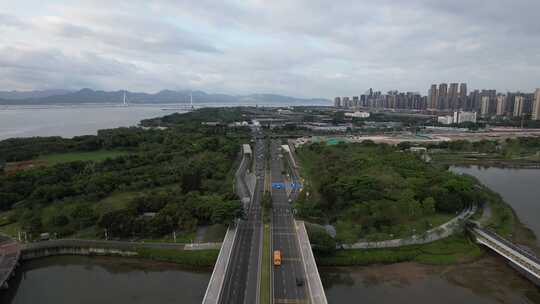 深圳人才公园-沙河西路城市车流