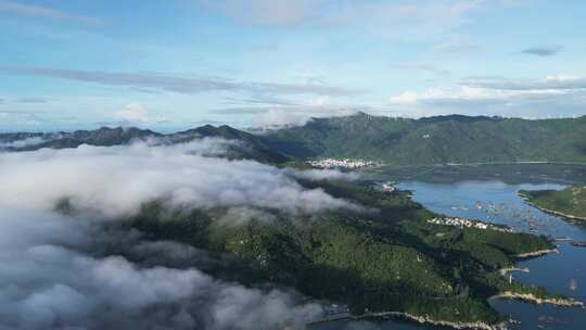 汕头南澳岛大海岛屿云海航拍