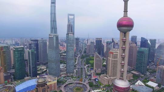 上海城市空镜头建筑写字楼北上广深CBD