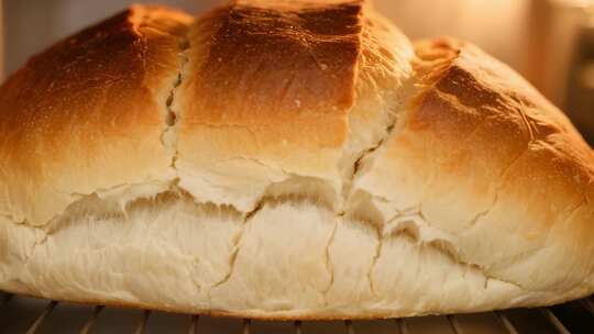 新鲜出炉的蓬松面包