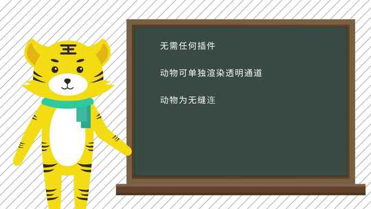 MG动画卡通老虎教师讲课动物解说员