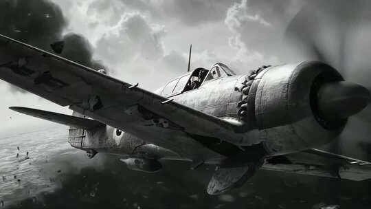 战斗机轰炸机战争场景