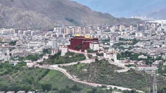 拉萨布达拉宫航拍