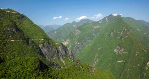 四川重庆巫山县兰英大峡谷景点延时摄影