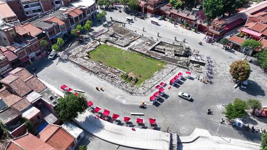 泉州德济门遗址航拍古泉州历史遗迹申遗点