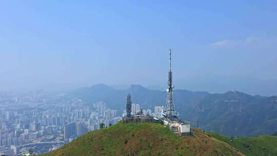 香港居民楼城市航拍