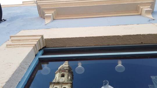墨西哥墨西哥城教堂外景服装店地拍视频素材模板下载
