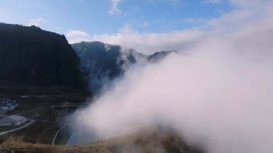 王岗坪风景航拍旅行视频