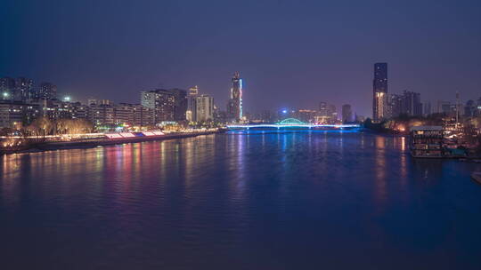 兰州黄河夜景延时