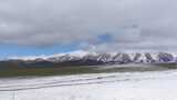 航拍青藏高原青海祁连山脉天境祁连雪山雪景高清在线视频素材下载