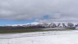 航拍青藏高原青海祁连山脉天境祁连雪山雪景高清在线视频素材下载