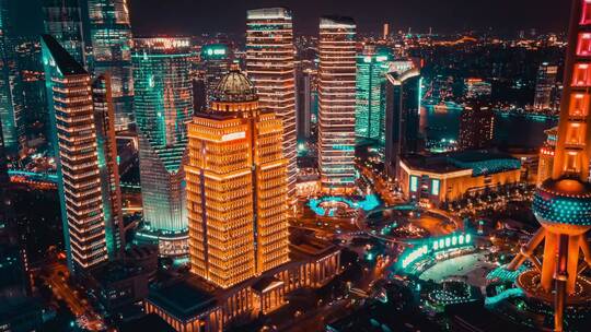 陆家嘴夜景延时合集