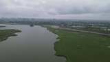 湖南岳阳汨罗市国家湿地公园航拍高清在线视频素材下载