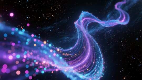 动感粒子光效流动素材