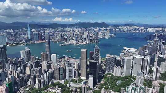 香港维多利亚港航拍
