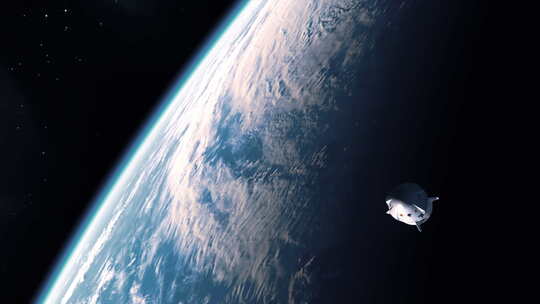 从地球到空间站的宇宙飞船【4K】