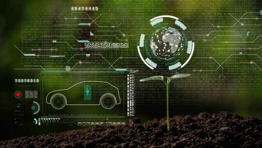绿色新能源概念的汽车和全球化技术升级