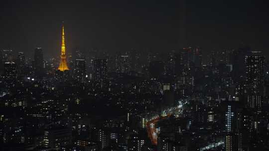 东京铁塔 夜景 空境