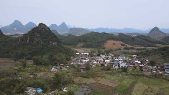 广西柳州塞隆妙景屯农村航拍