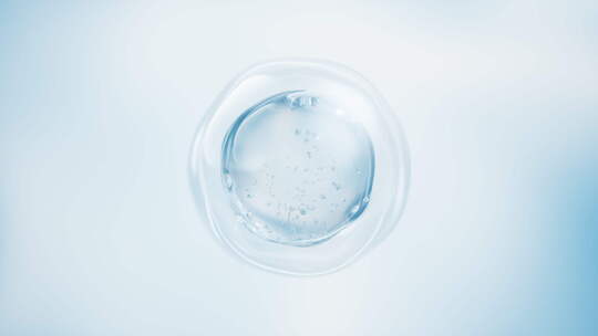 透明蓝色液体气泡
