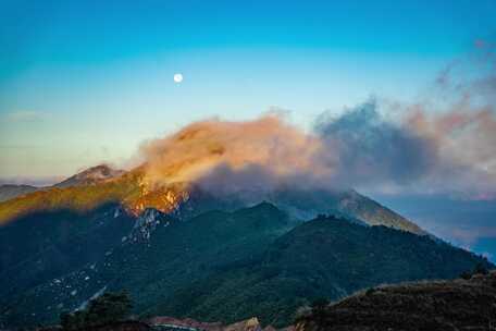 日出风景延时云海