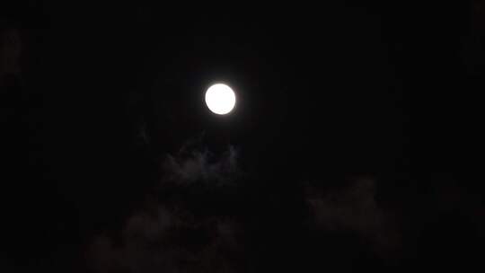 夜晚夜景中秋月亮延时