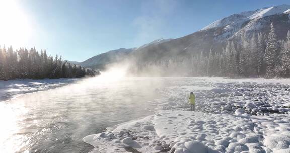 新疆旅游地-喀纳斯、禾木（冬季雪景）