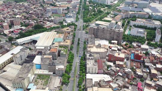 泉州鲤城区南环路车流航拍泉州大景晋江市区