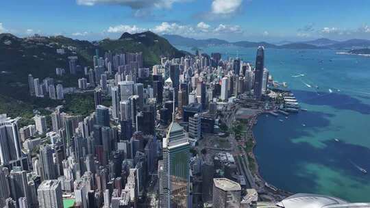 香港维多利亚港航拍