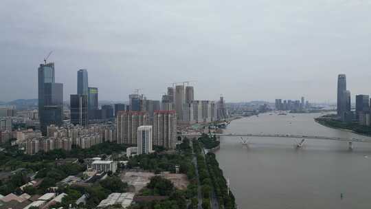 航拍广州广州国际金融城
